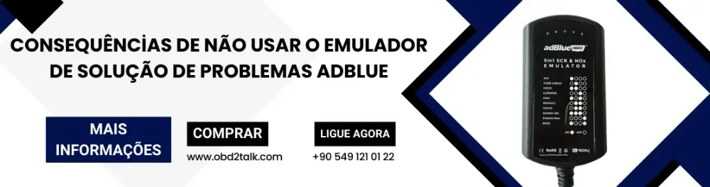 Consequências de não usar o emulador de solução de problemas AdBlue