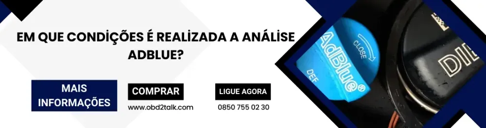 Em que condições é realizada a análise AdBlue?